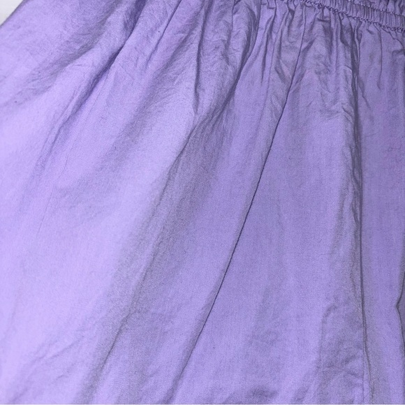 Japna Lavender Mini Dress Puffy Sleeves 80s Style V-Neck Size Small - Picture 4 of 4